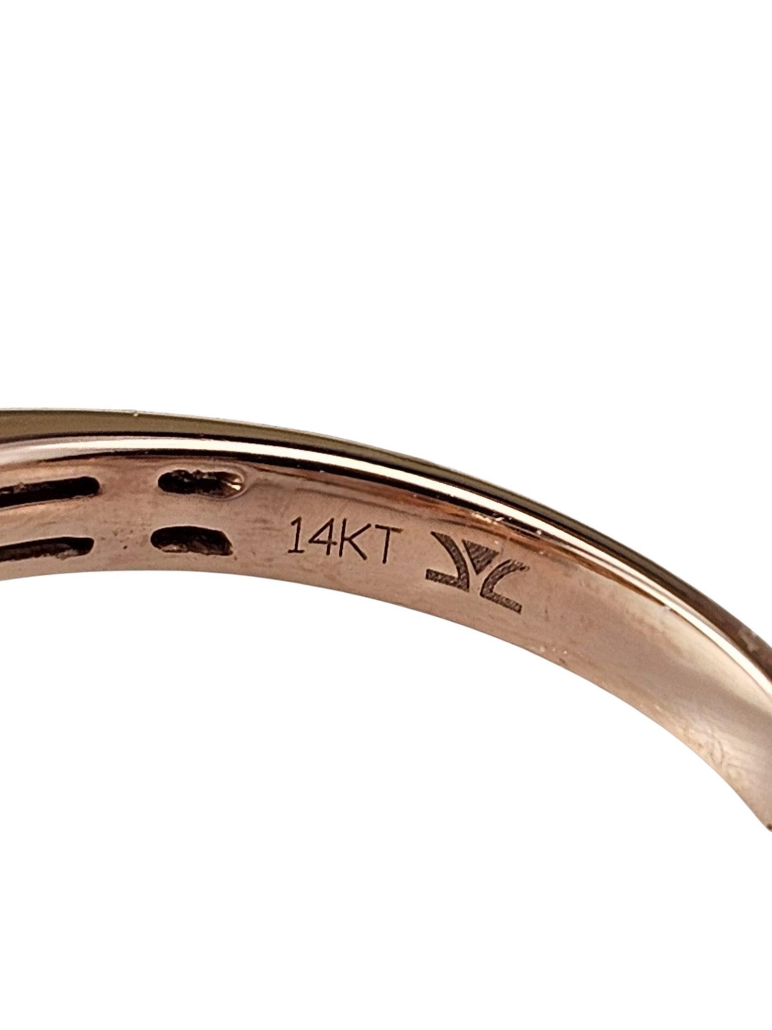 Roberto Ricci 14K Rose Gold Rauchquarz und Diamant Ring Größe 7 #23972 im Angebot 2