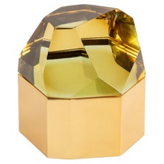Roberto Rida Amber 'Diamante Murano' Large Glass Box