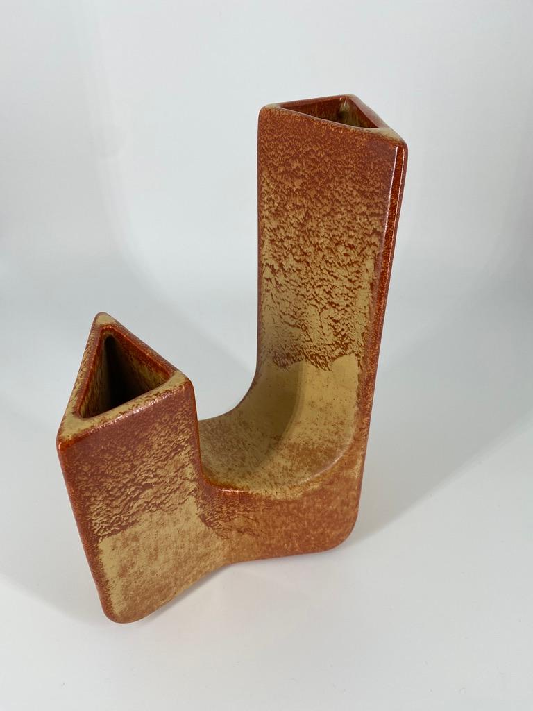 Roberto Rigon chimney vase for Bertoncello Ceramiche D'Arte - Italy For Sale 9
