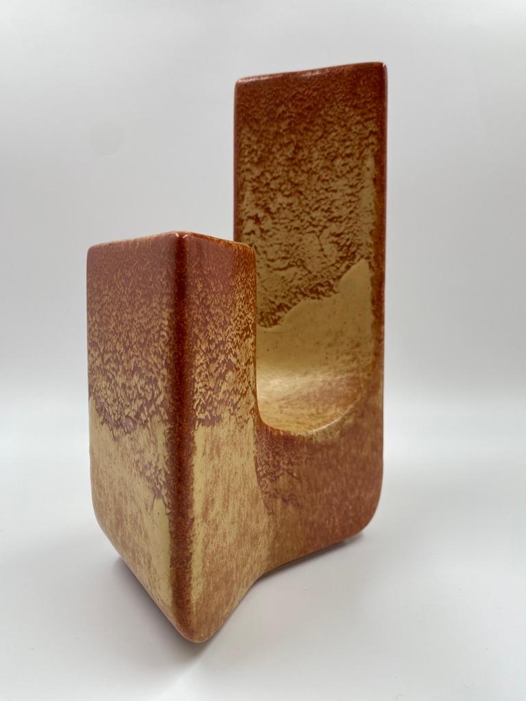 Roberto Rigon chimney vase for Bertoncello Ceramiche D'Arte - Italy In Good Condition For Sale In The Hague, NL