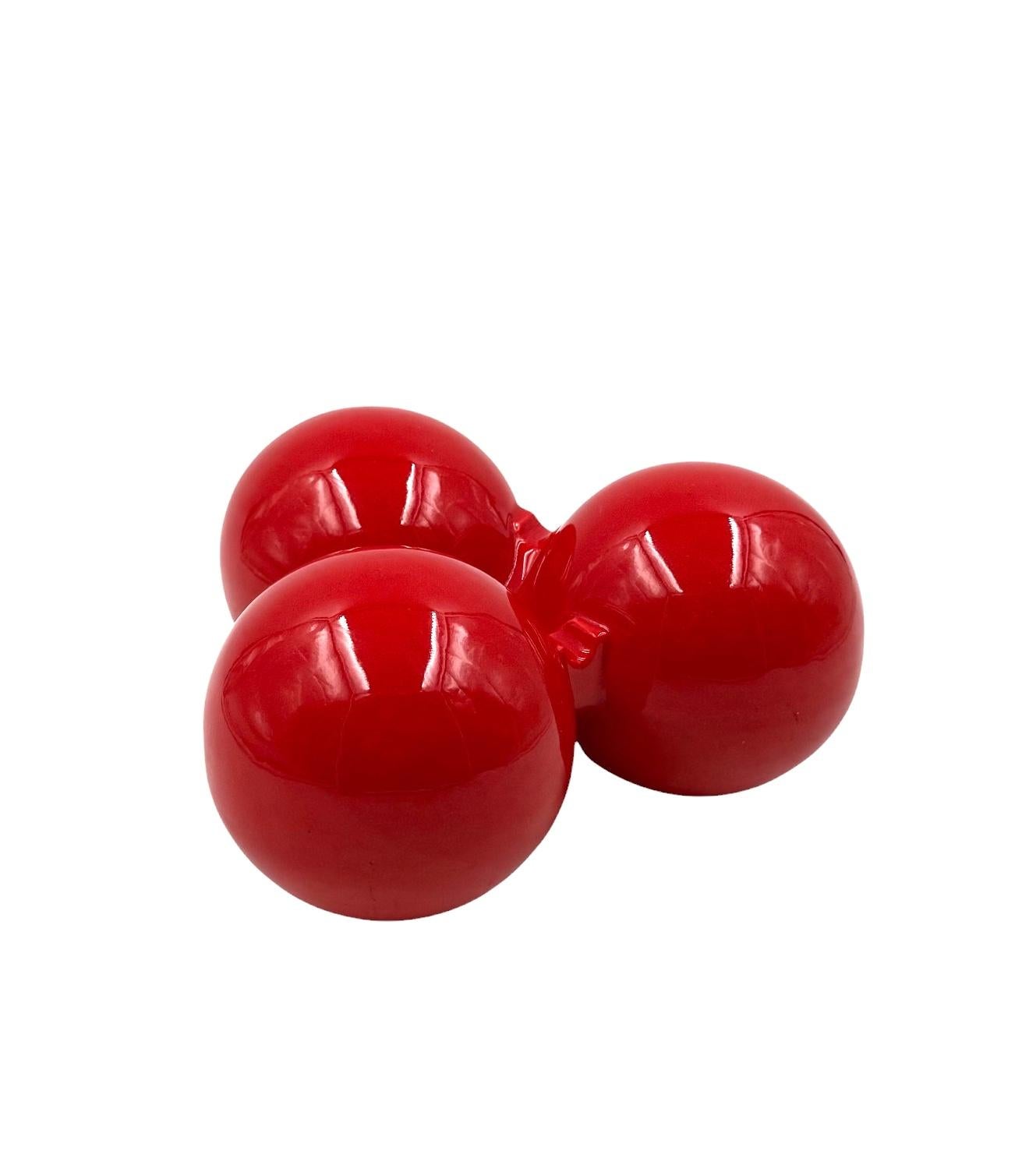 Roberto Rigon, Space age red ceramic ashtray, Bertoncello Italy ca. 1970 in vendita 4