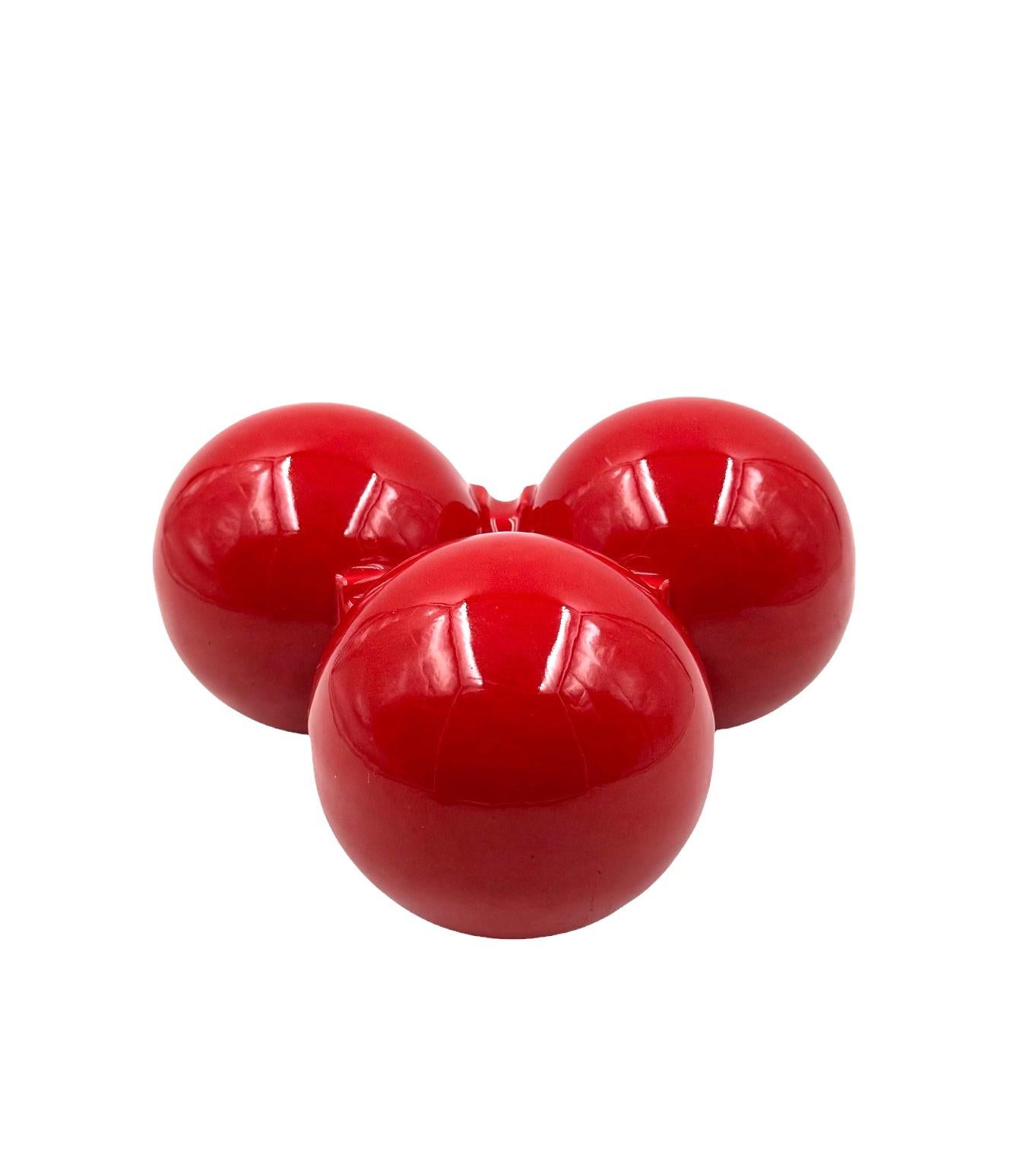 Roberto Rigon, Space age red ceramic ashtray, Bertoncello Italy ca. 1970 in vendita 5
