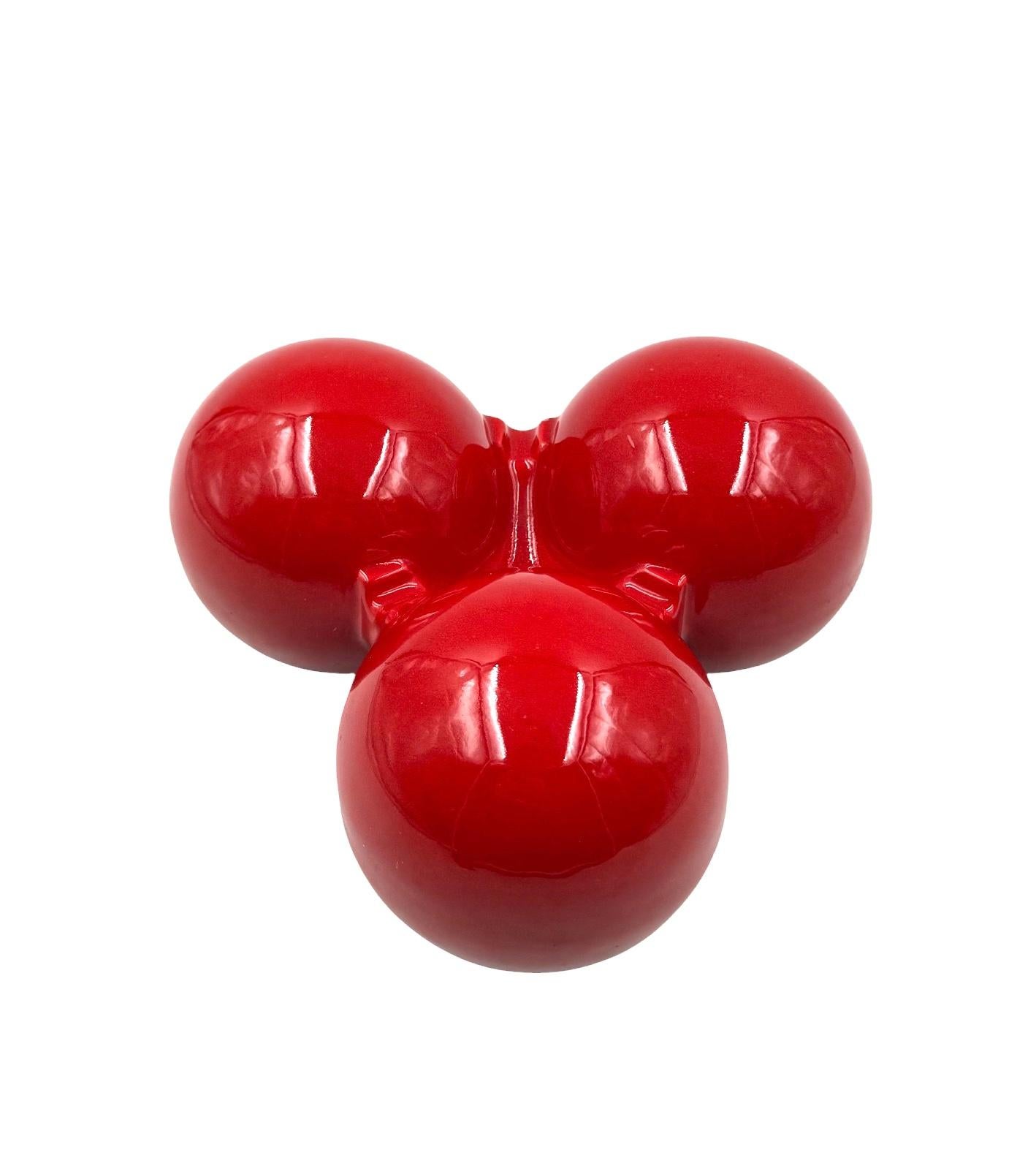 Roberto Rigon, Space age red ceramic ashtray, Bertoncello Italy ca. 1970 in vendita 6