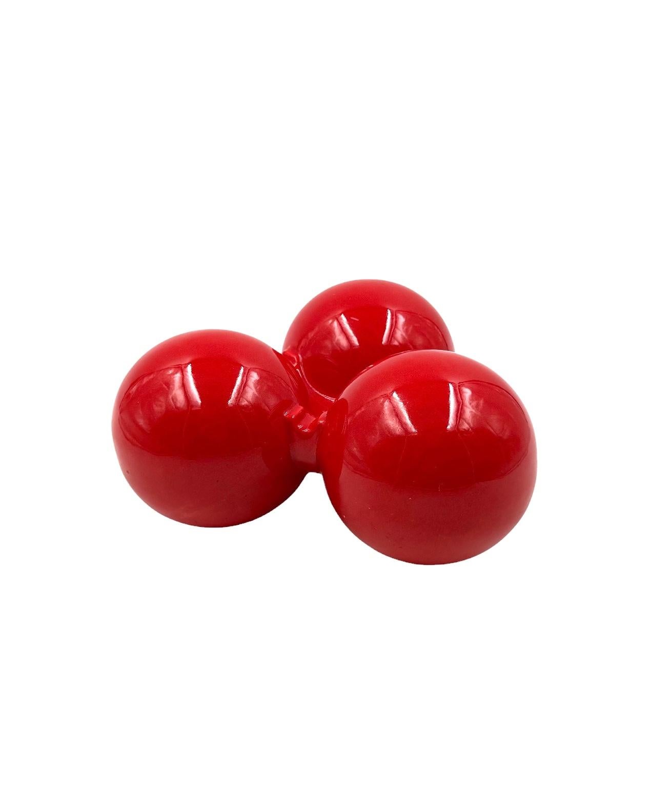 Roberto Rigon, Space age red ceramic ashtray, Bertoncello Italy ca. 1970 in vendita 8