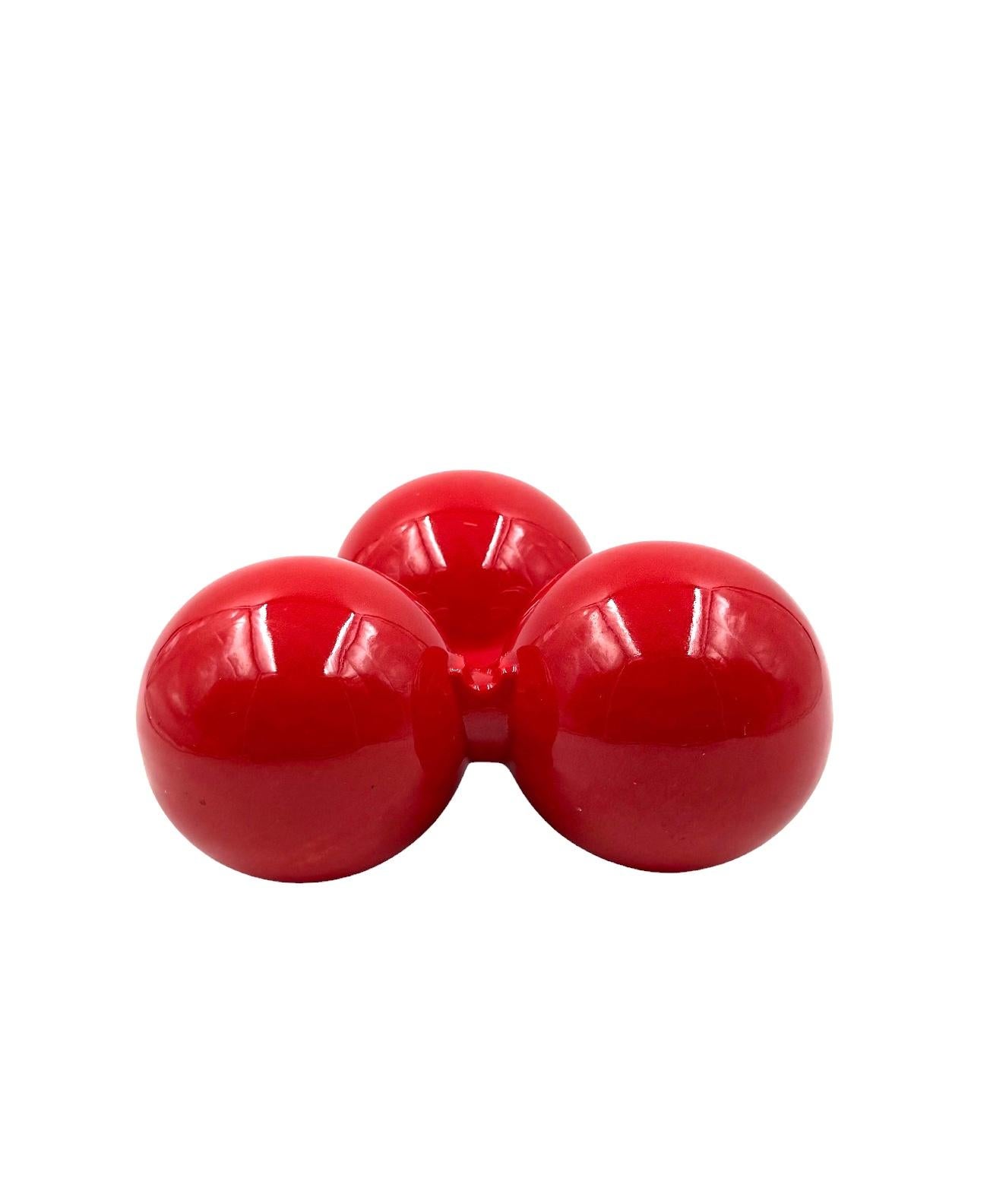 Roberto Rigon, Space age red ceramic ashtray, Bertoncello Italy ca. 1970 in vendita 9