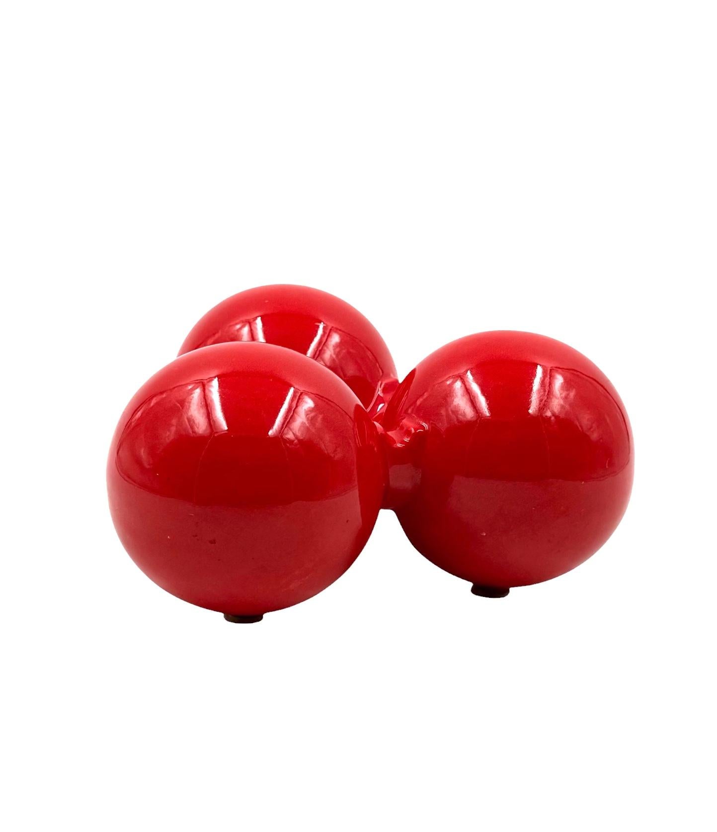 Roberto Rigon, Space age red ceramic ashtray, Bertoncello Italy ca. 1970 in vendita 10
