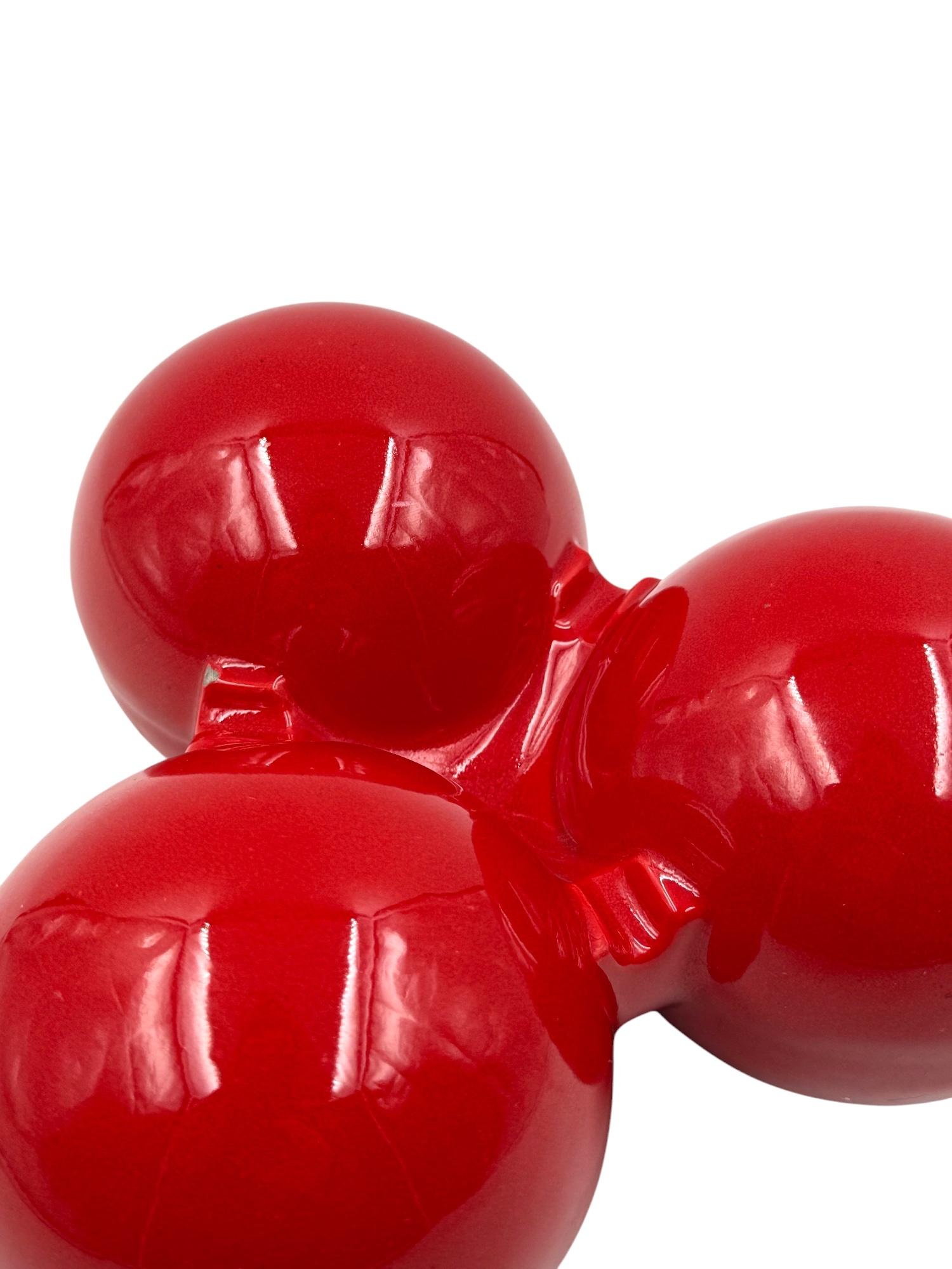 Roberto Rigon, Space age red ceramic ashtray, Bertoncello Italy ca. 1970 in vendita 11
