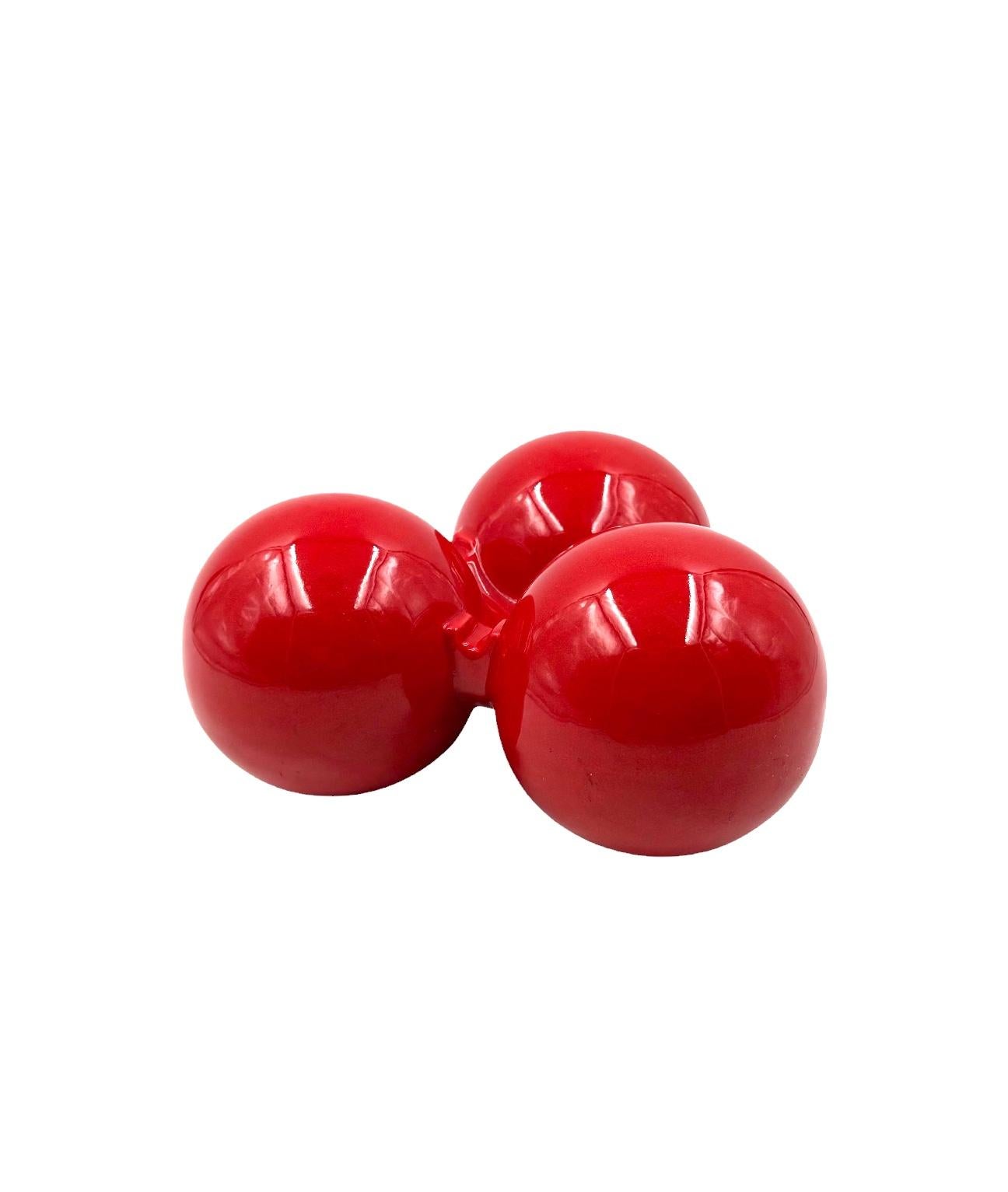 Ceramica Roberto Rigon, Space age red ceramic ashtray, Bertoncello Italy ca. 1970 in vendita