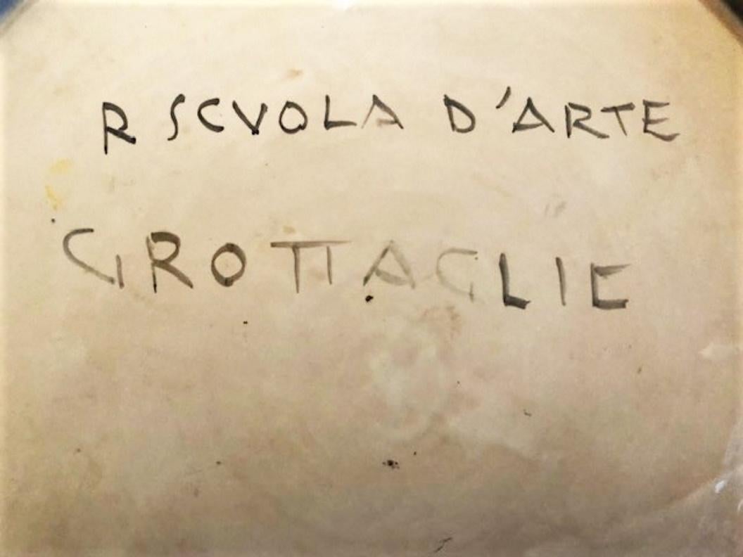 Roberto Rosati, Italian Futuristic Art Deco Majolica Wall Plate, ca. 1930s For Sale 1
