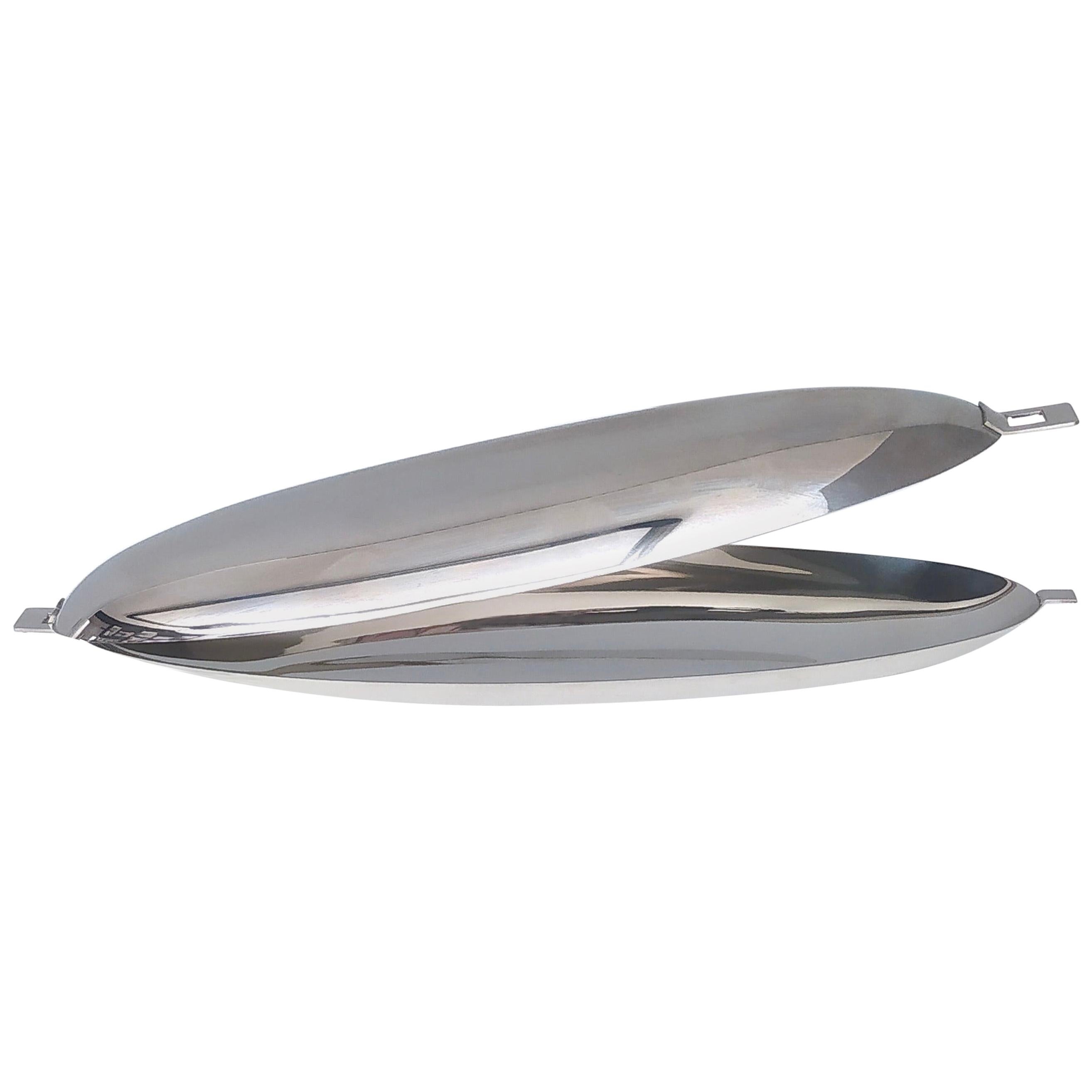 Scandinavian Modern 97/p, Stainless Steel and Norwegian Pewter Konge