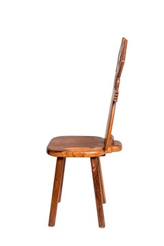 Roberto Sebastian Matta Romborecchio wooden chair, one of two unique pieces, 1970