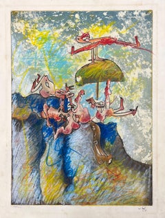 Roberto Sebastián Matta, "Feuilles ouvertes", 1971, Radierung und Aquatinta, signiert