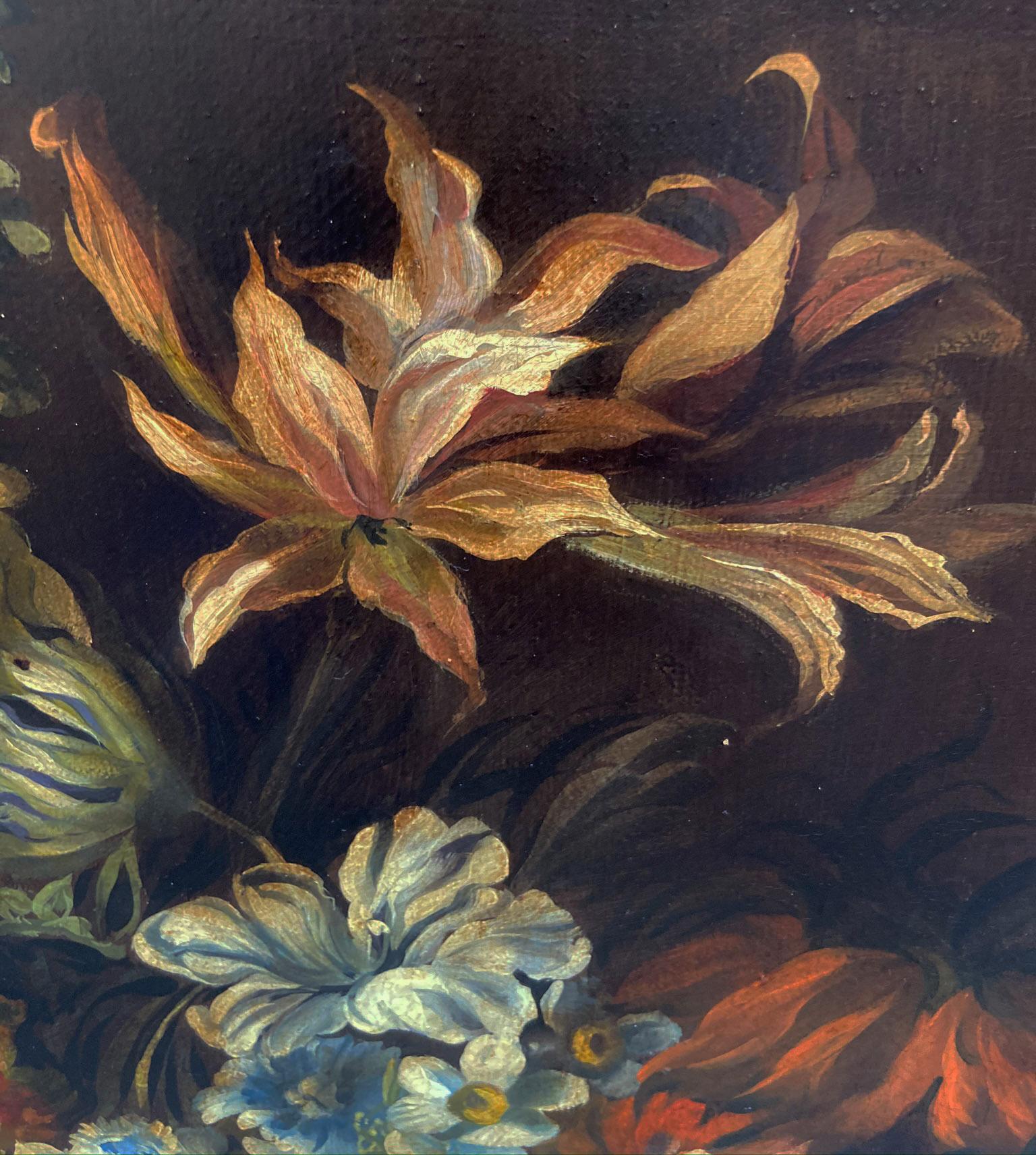FLOWERS - Dutch Flemish School - Italian Still life Oil on Canvas Painting 7