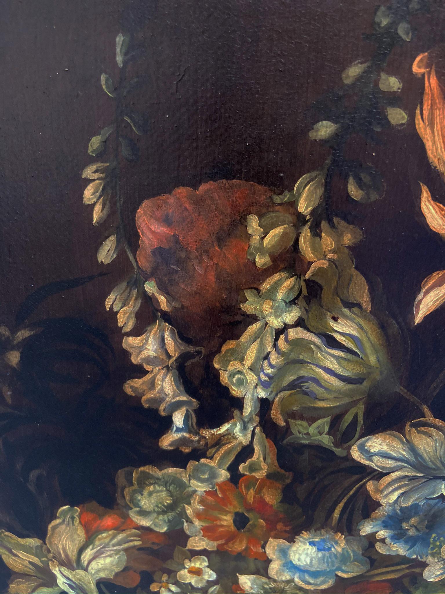 FLOWERS - Dutch Flemish School - Italian Still life Oil on Canvas Painting 8
