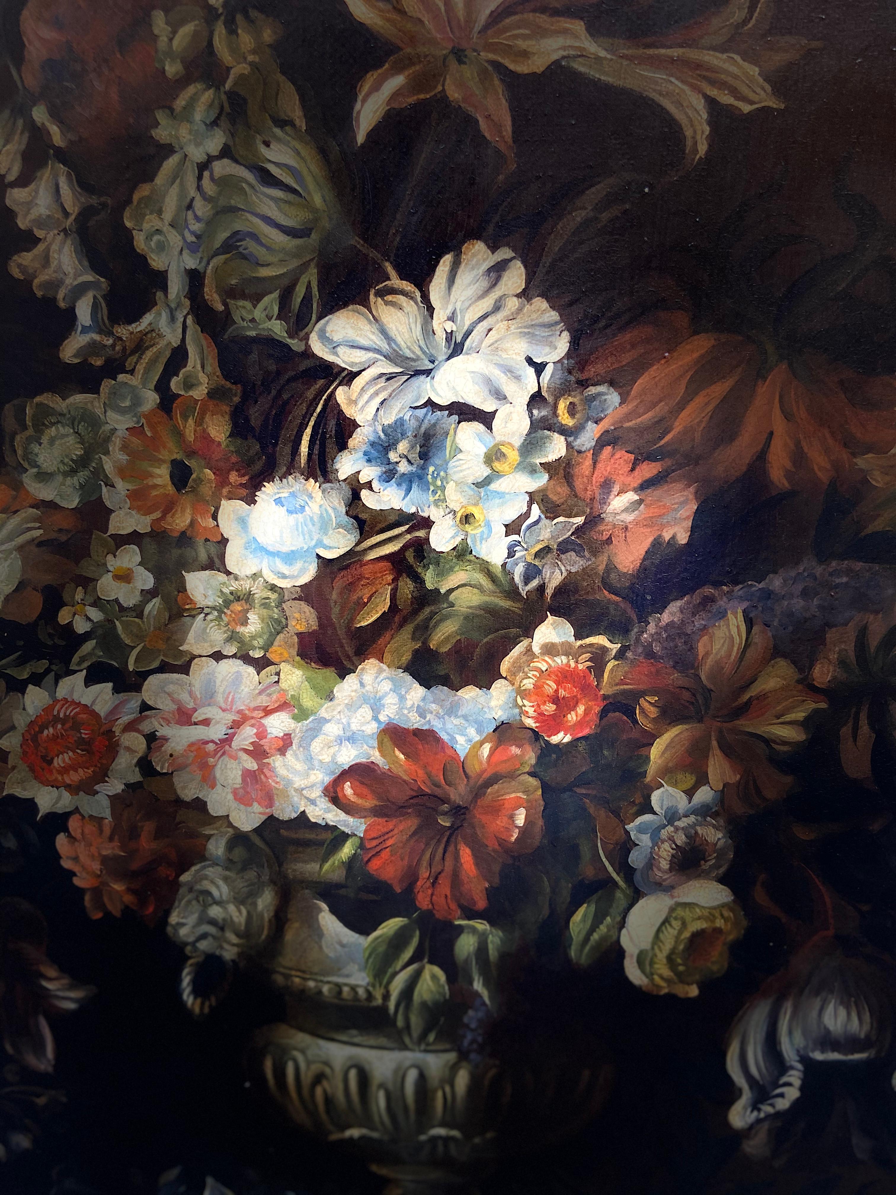 FLOWERS - Dutch Flemish School - Italian Still life Oil on Canvas Painting 12