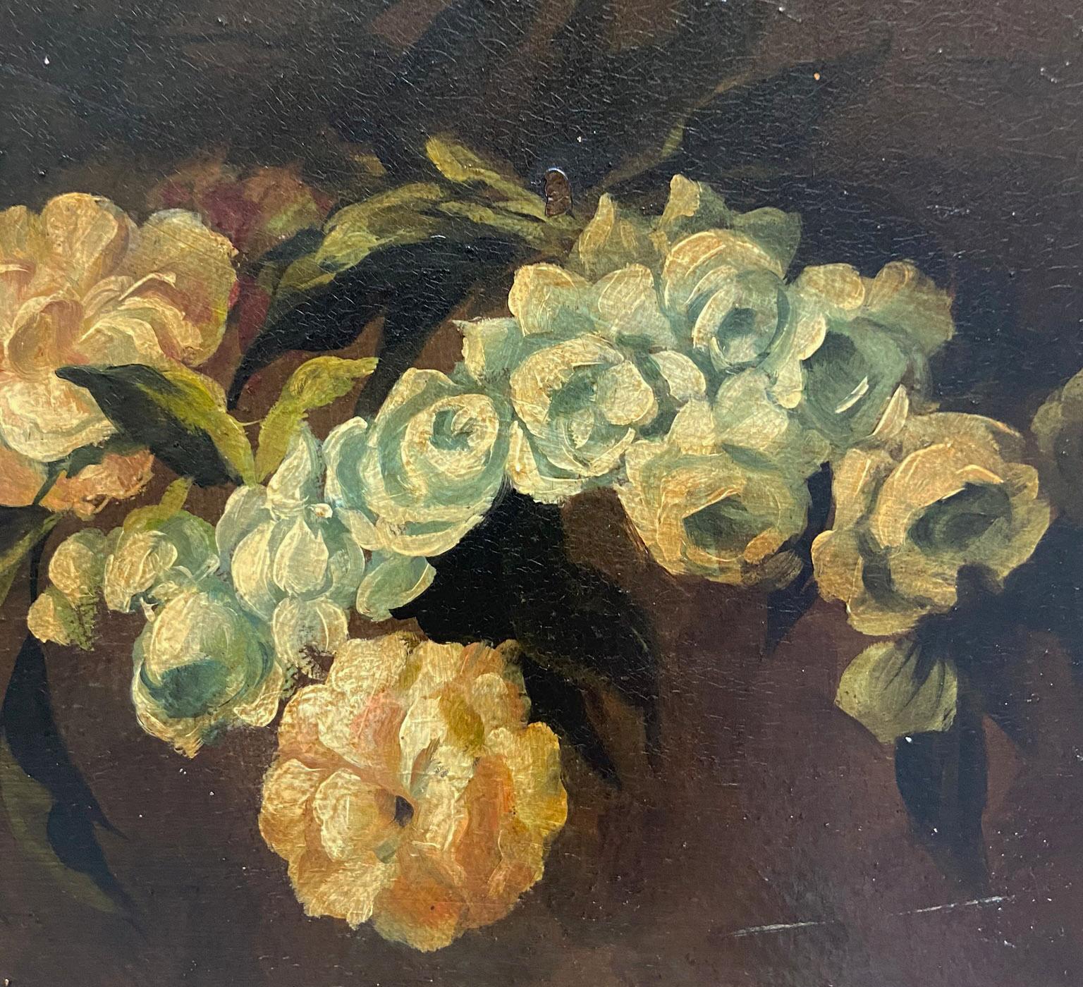 FLOWERS - Dutch Flemish School - Italian Still life Oil on Canvas Painting 2