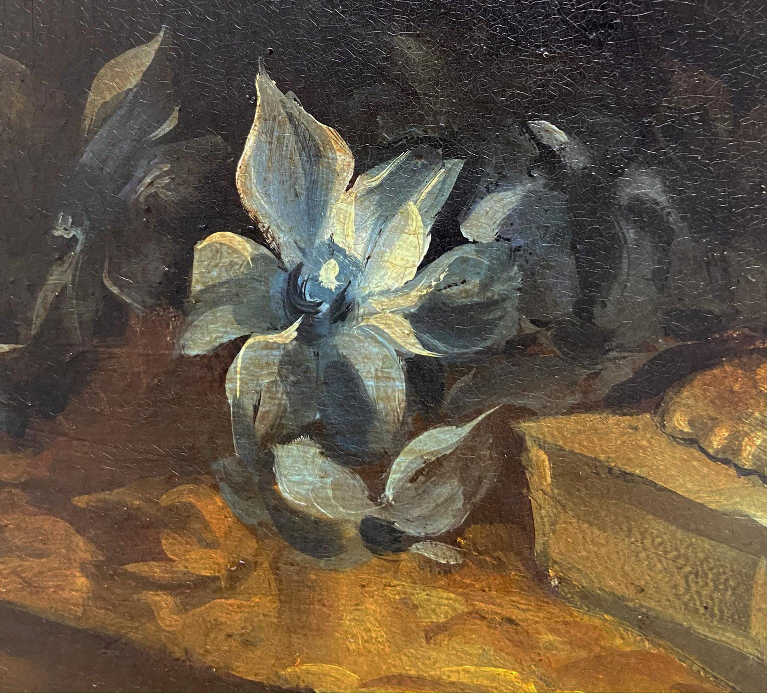 FLOWERS - Dutch Flemish School - Italian Still life Oil on Canvas Painting 3