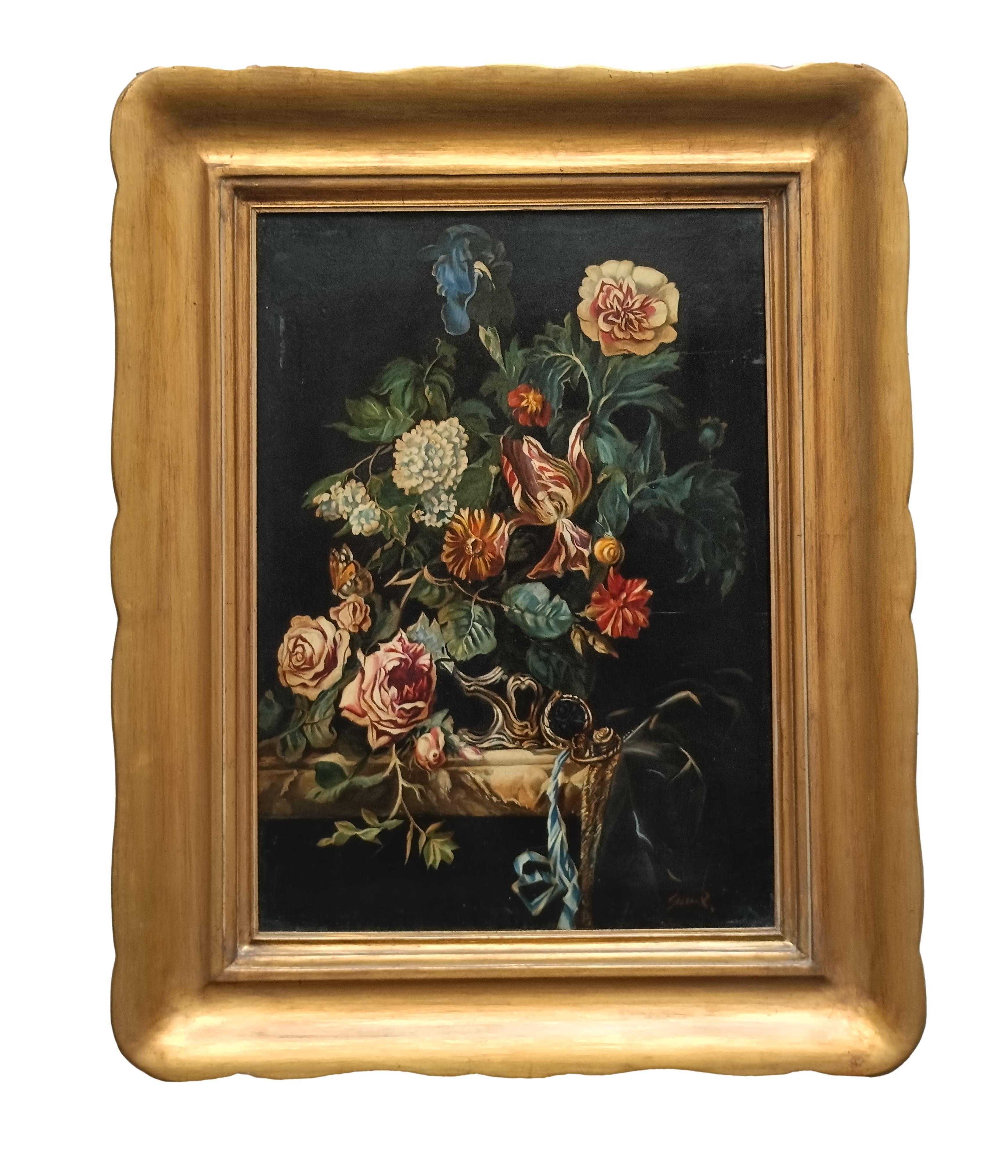 FLOWERS - Roberto Suraci - Still Life Oil on Canvas Italian Painting
