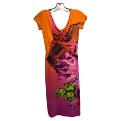Roberto Cavalli Women´s Orange/Pink Dress Size 40