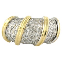 RobertoCoin 18k bicolor ring with diamonds 18k bicolour gold