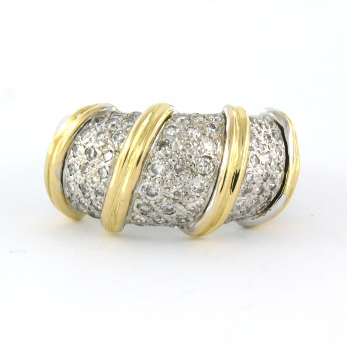 RobertoCoin 18k bicolor ring with diamonds up to 1.00ct 18k gold For Sale 3