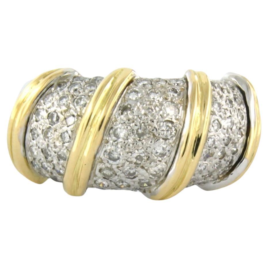 RobertoCoin 18k bicolor ring with diamonds up to 1.00ct 18k gold