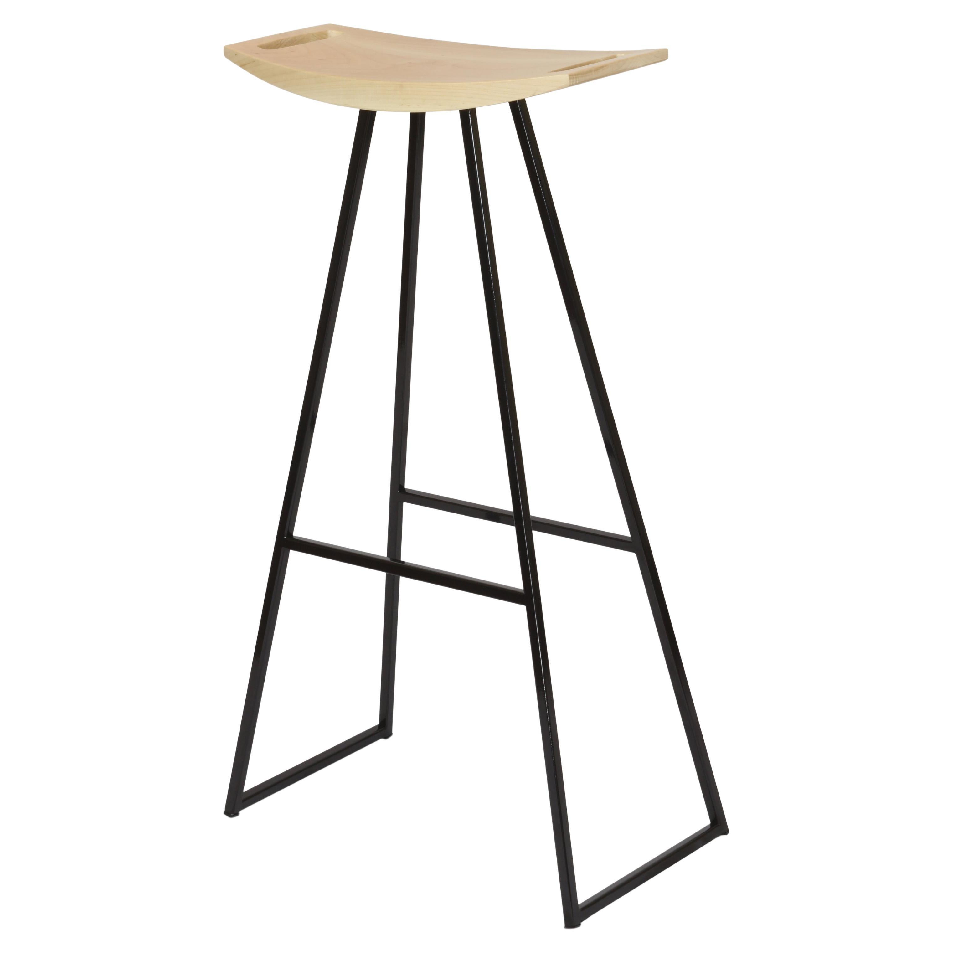 Tabouret de bar en érable noir Roberts