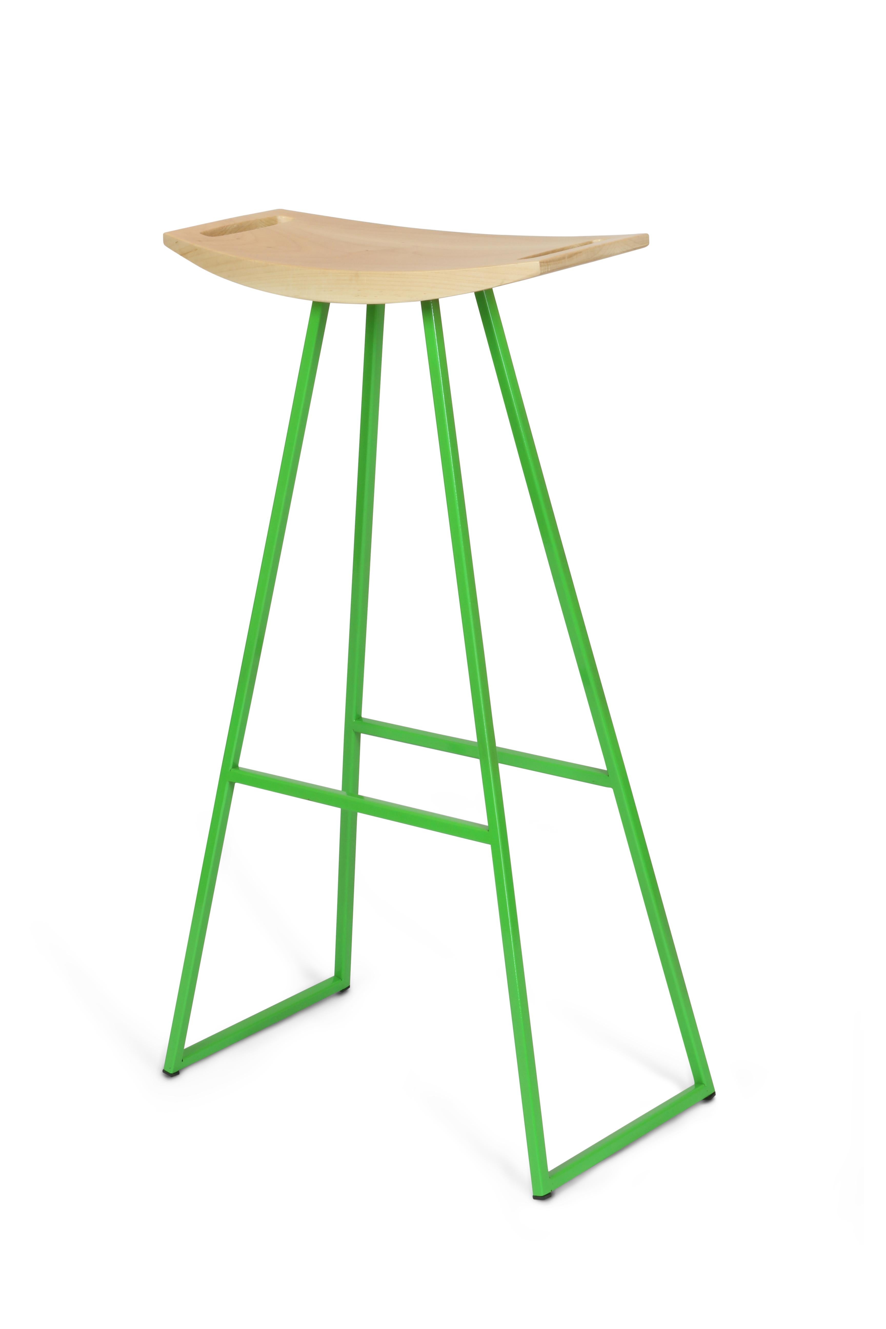 Industriel Tabouret de bar Roberts vert érable en vente