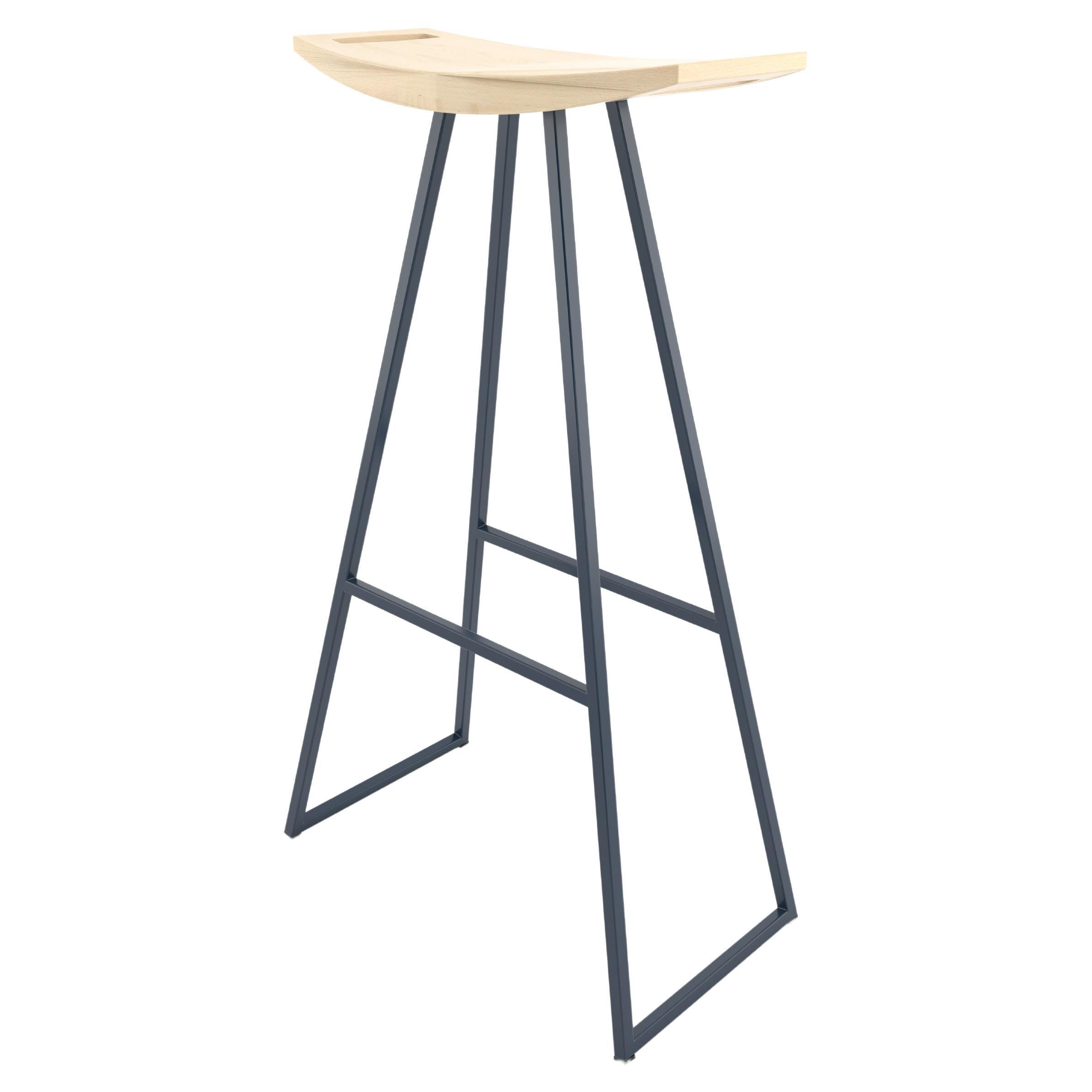 Roberts Bar Stool Maple Navy For Sale