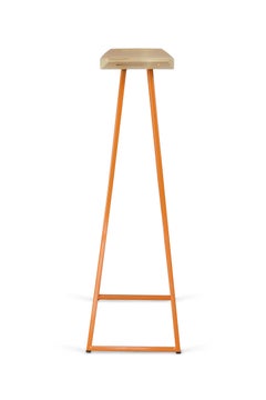 Roberts Bar Stool Maple Orange