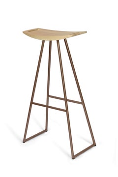 Roberts Bar Stool Maple Rose Copper