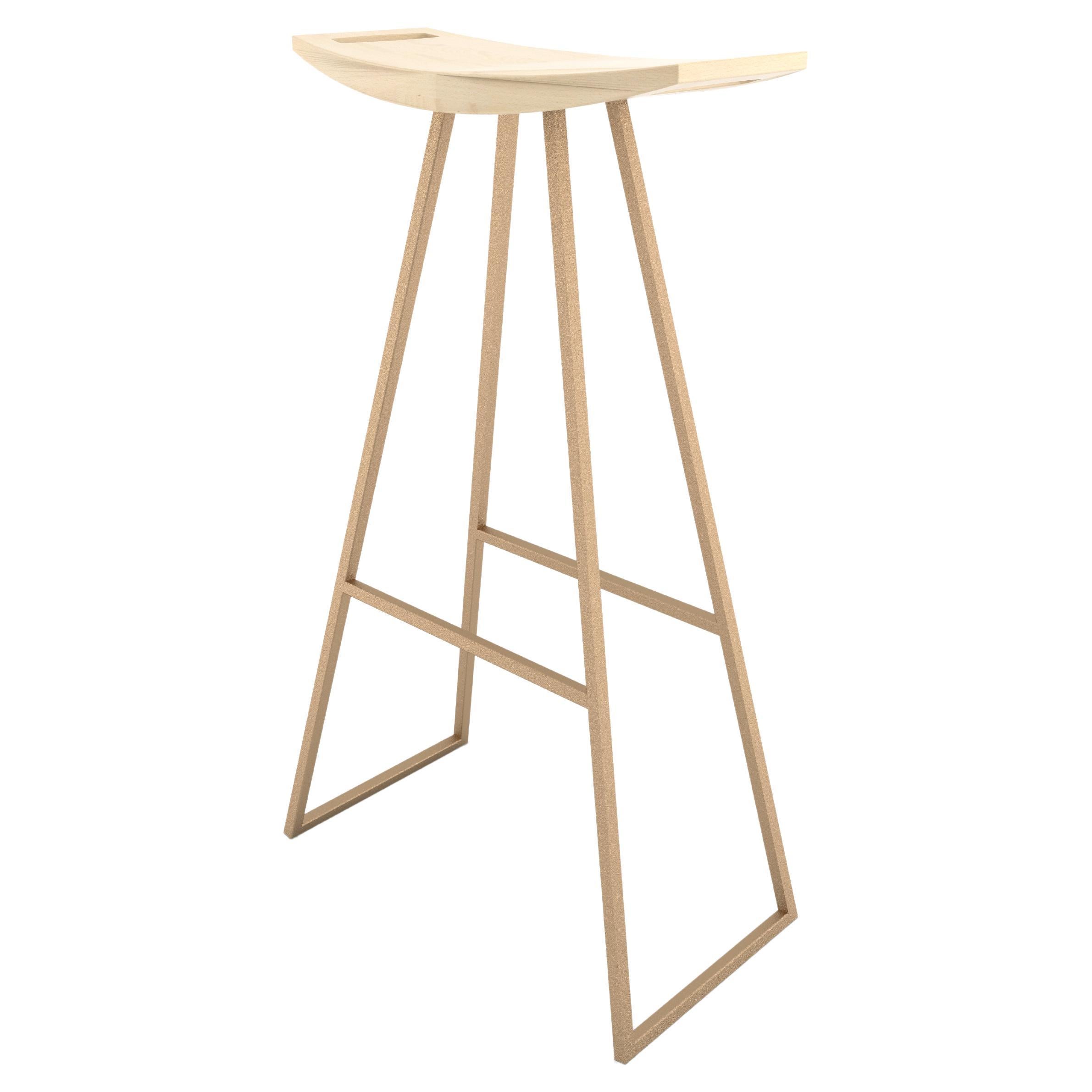 Roberts Bar Stool Maple Rose Copper For Sale
