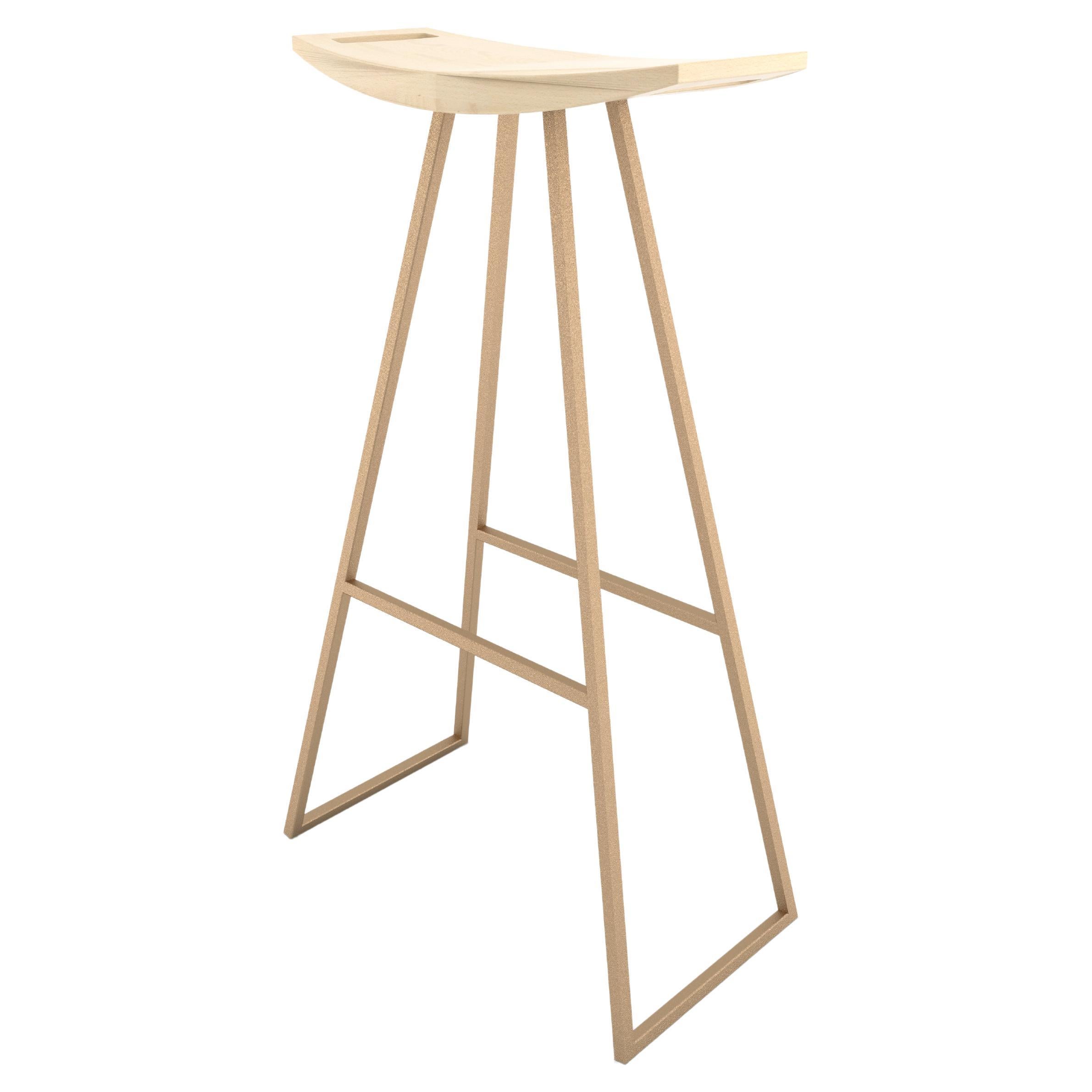 Roberts Bar Stool Maple Rose Copper