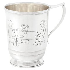Roberts & Belk Ltd Antique English Sterling Silver Christening Mug