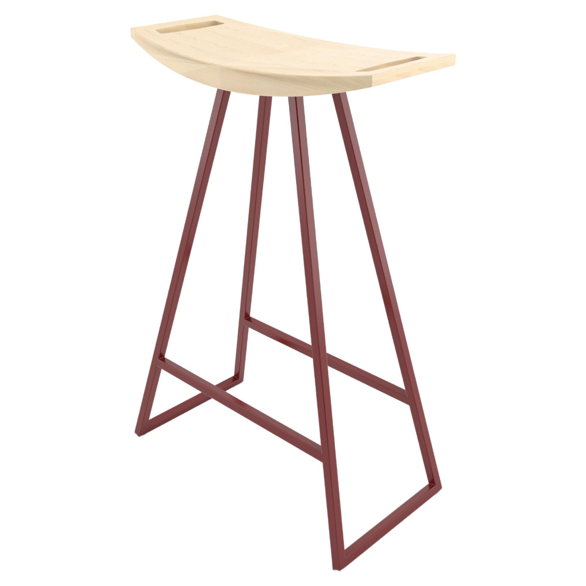 Tabouret de comptoir Roberts rouge sang d'érable