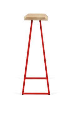 Roberts Counter Stool Maple Red