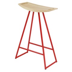 Tabouret de comptoir Roberts rouge érable