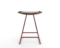 Roberts Counter Stool Walnut Blood Red
