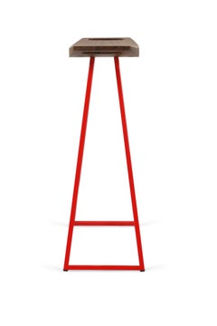 Roberts Counter Stool Walnut Red