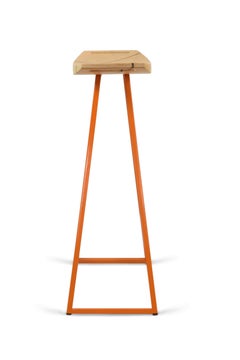 Taburete de mostrador Roberts con incrustaciones Arce Naranja