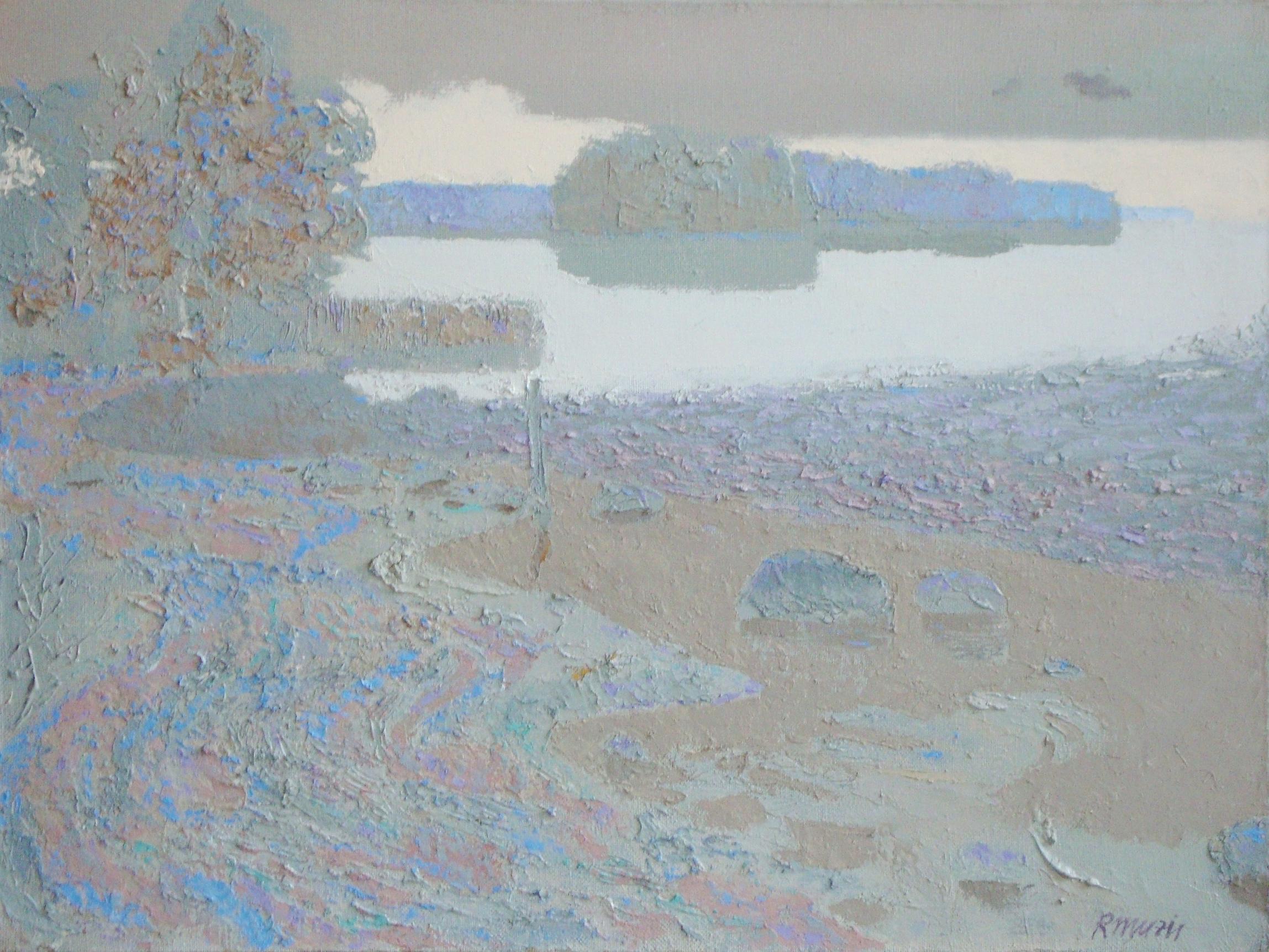 Roberts Muzis  Landscape Painting - At the lake.