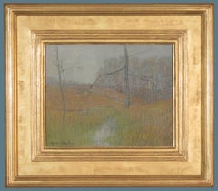 Misty Landscape: a Small Tonalist Work by Robertson Mygatt, 1915