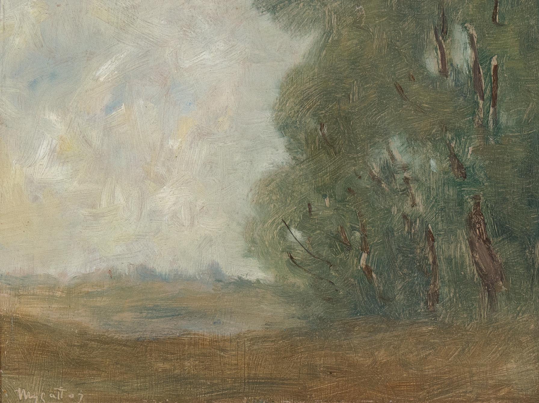 Paisaje: las tierras altas del artista de Massachusetts Robertson Mygatt - Painting Tonalista de Robertson K. Mygatt