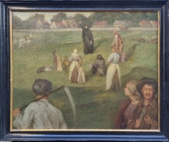Symbolistisches britisches Gemälde Prophetin Frau Bauern, Jugendstil, 20. Jahrhundert