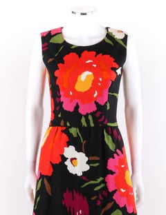 ROBES H.B.Z. Switzerland for Marshall Field's & Co. c.1960s Floral Shift Dress