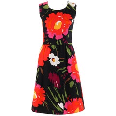 ROBES H.B.Z. Switzerland for Marshall Field's & Co. c.1960s Floral Shift Dress