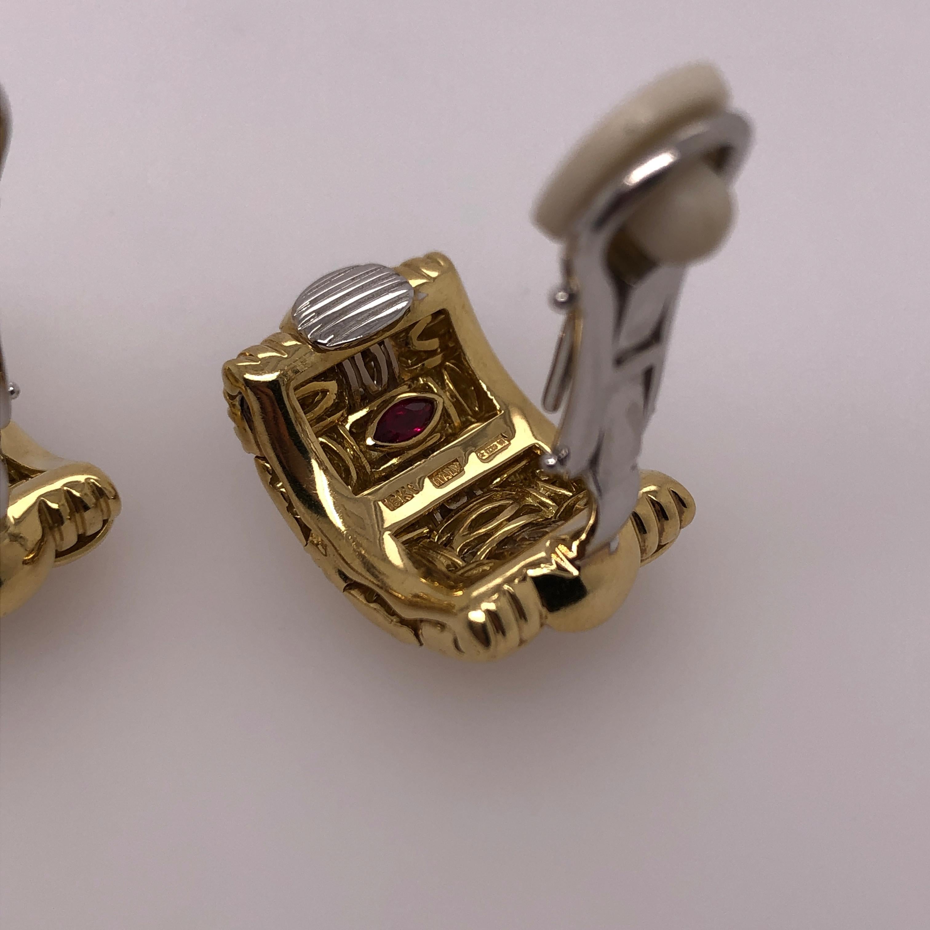 Robeto Coin Yellow Gold Diamond Earrings 1