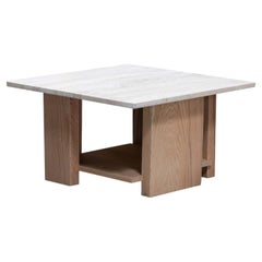 Robie Tavertine And Red Oak Side Table