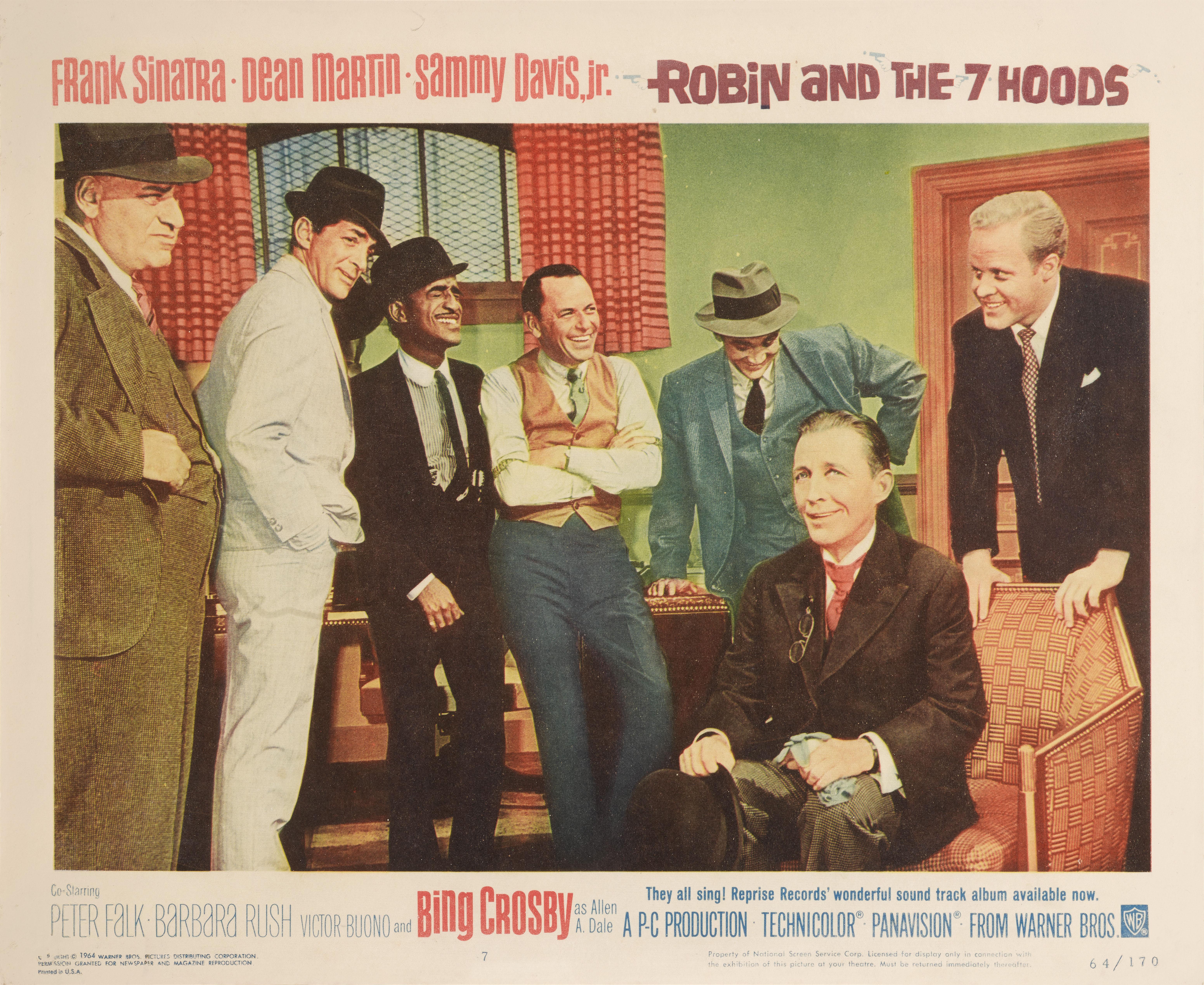 Original US lobby card number 6 for the American Musical comedy directed aGordon Douglas.The film starred Frank Sinatra, Dean Martin, Bing Crosby, Sammy Davis Jr., Peter Falk. This is the best card from the US set of 8 lobby cards.
This piece would