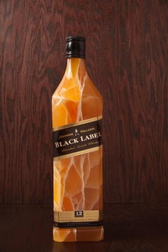 "Black Label" Stone Carved Pop Art Sculpture by Robin Antar